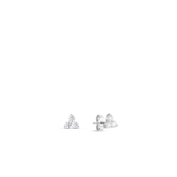 Roberto Coin 18K White Gold Three-Stone Diamond Cluster Earrings