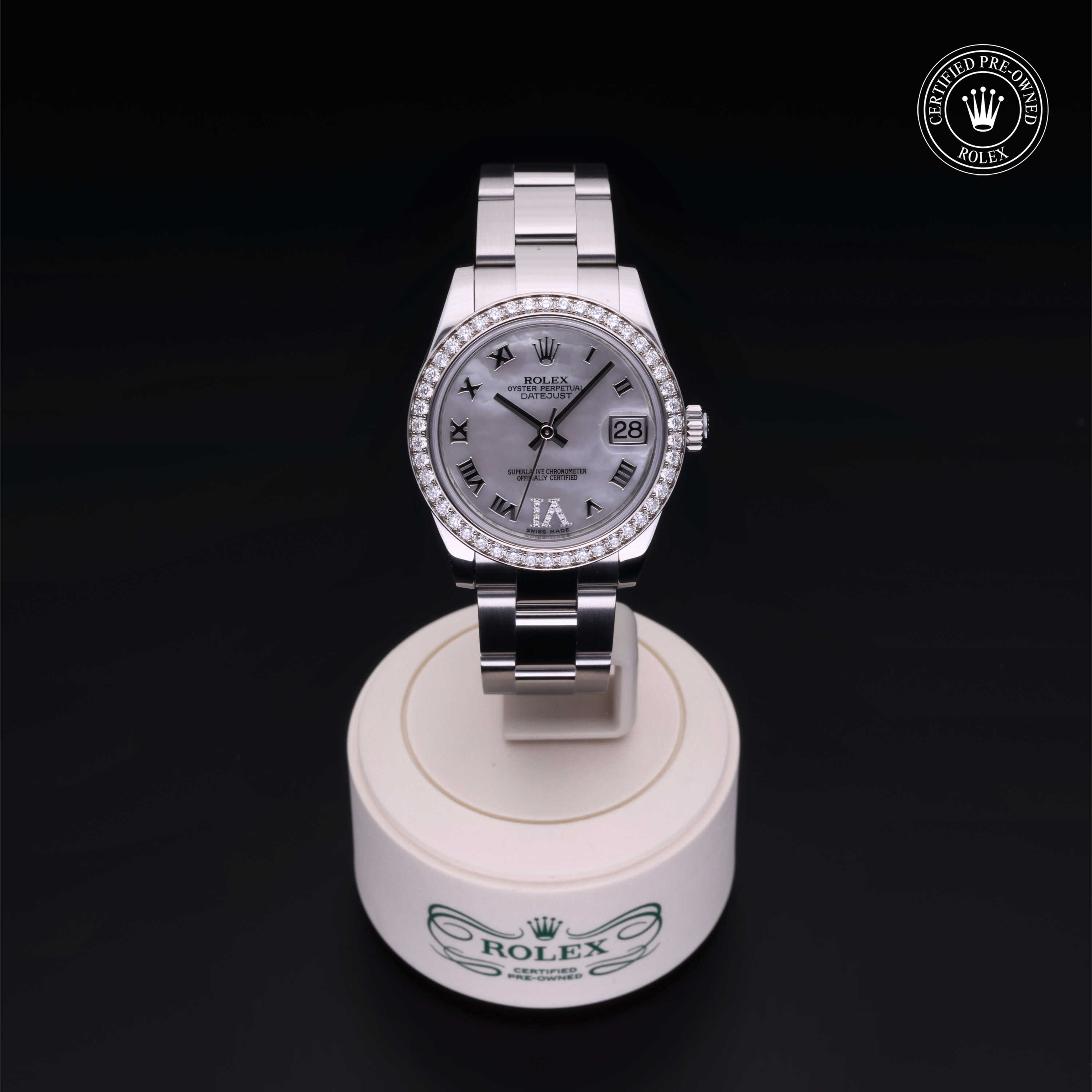 Rolex Datejust in Oystersteel and white gold M178384-0014 at Alson Jewelers