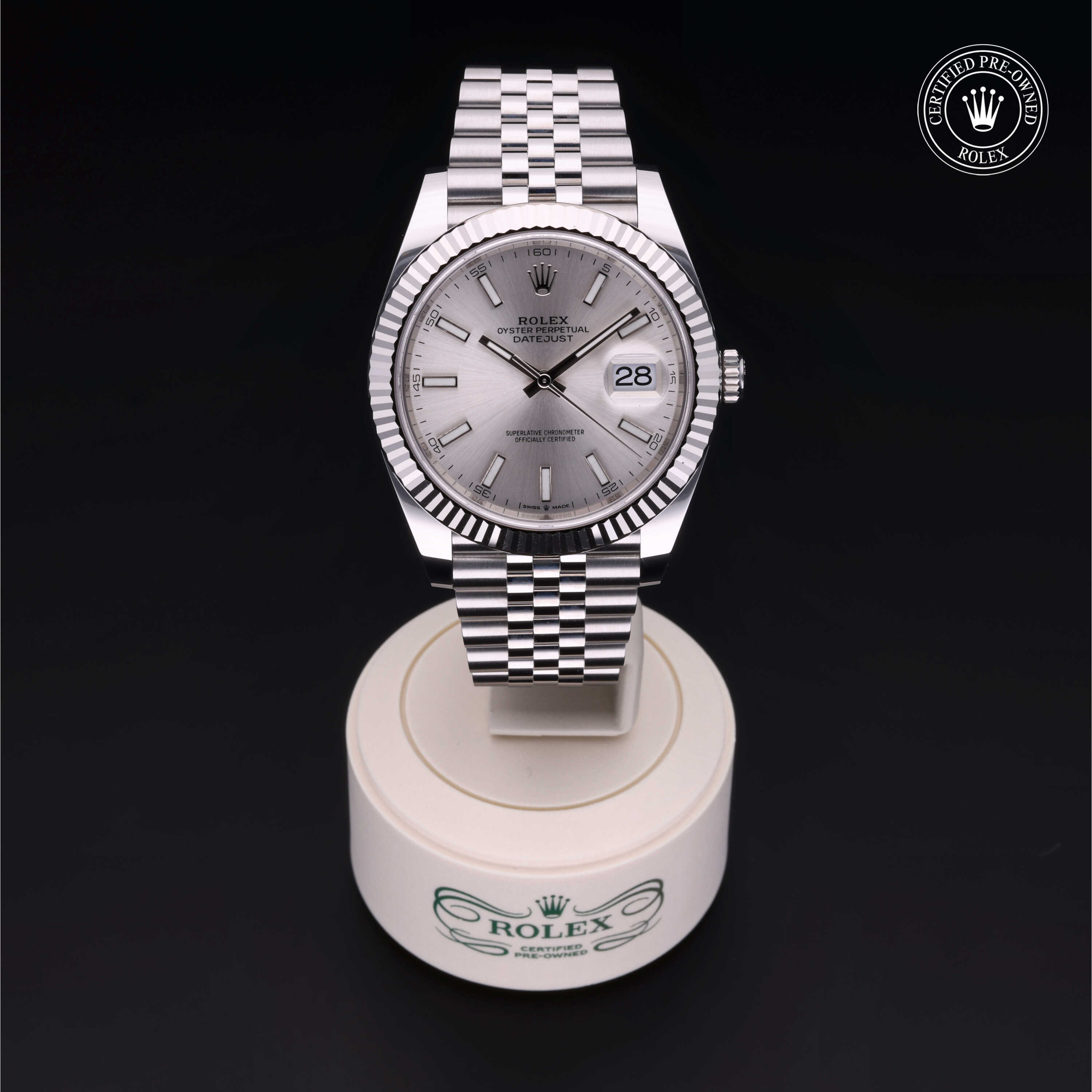 Rolex Datejust in Oystersteel and white gold M126334-0004 at Alson Jewelers