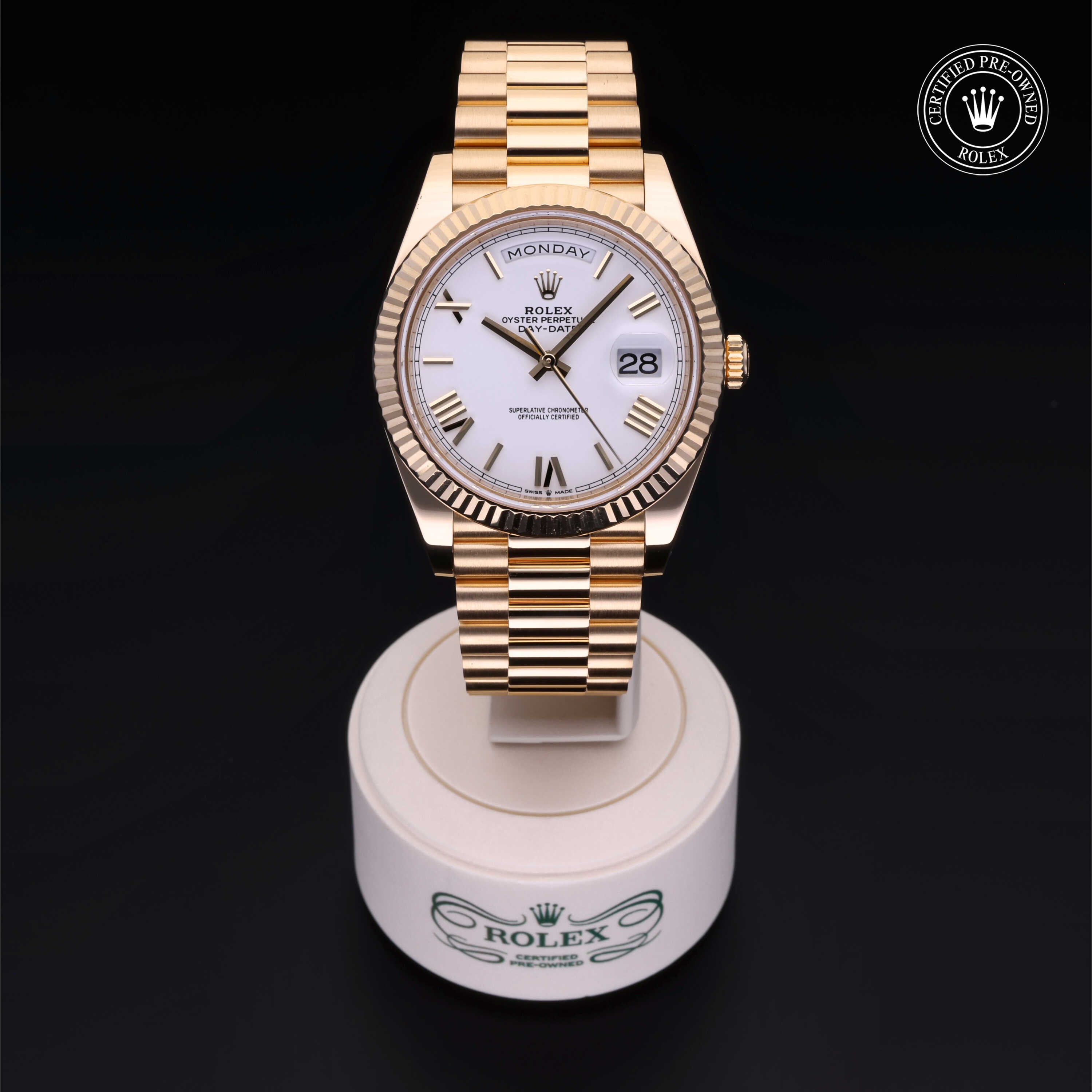 Rolex Day-Date in 18 ct yellow gold M228238-0042 at Alson Jewelers