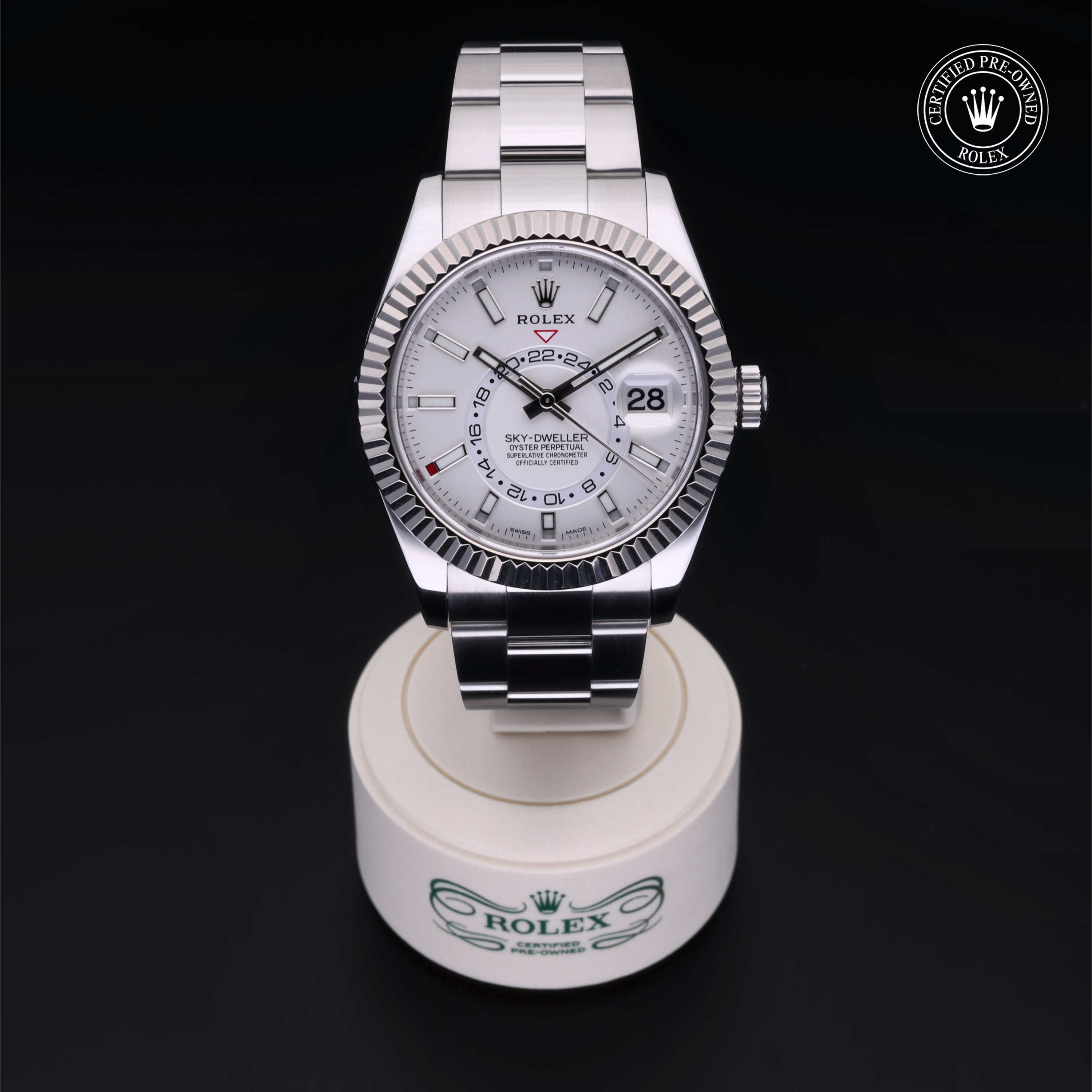 Rolex Sky-Dweller in Rolesor 18 Carat White M326934-0001 at Alson Jewelers