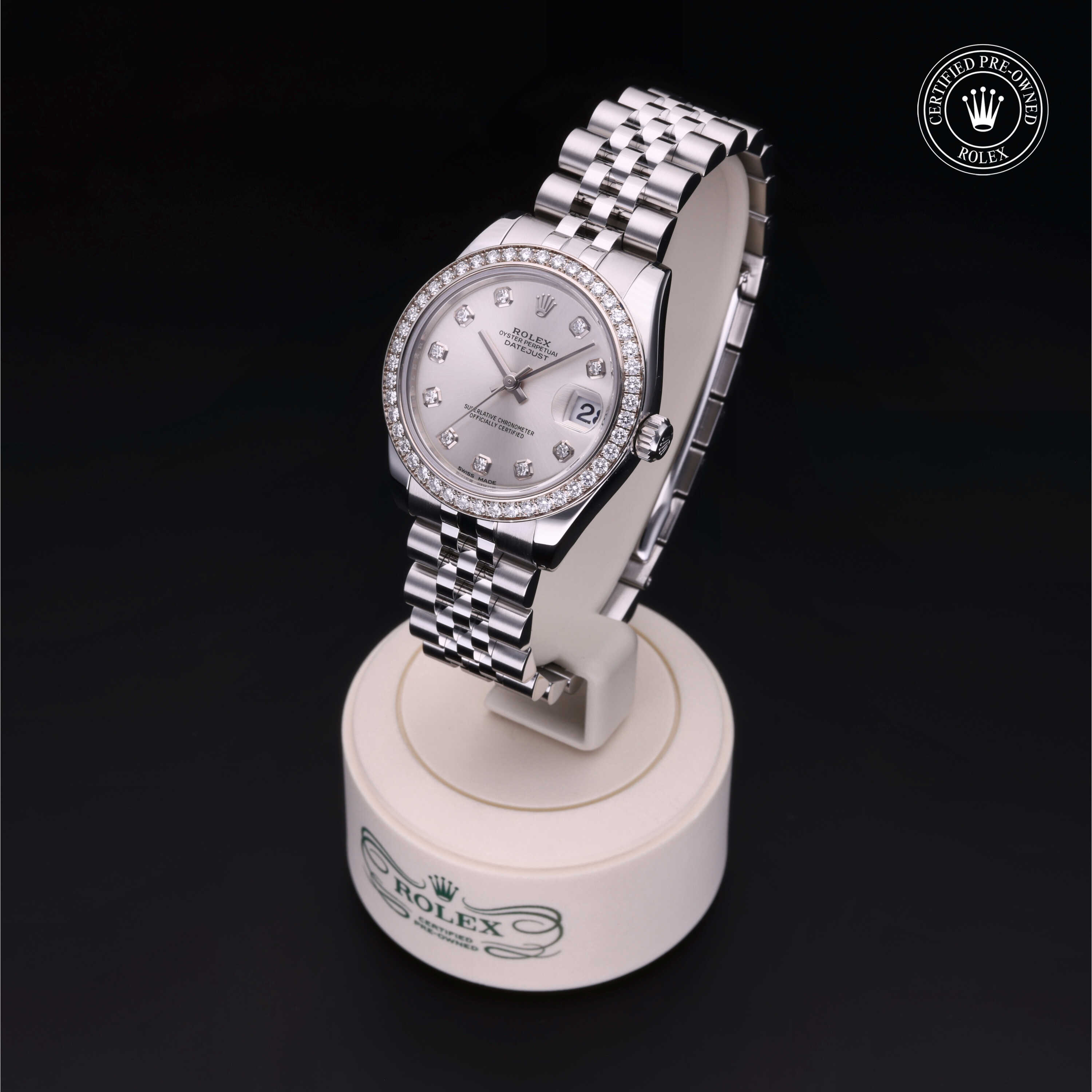 Rolex Datejust in Oystersteel and white gold M178384-0003 at Alson Jewelers