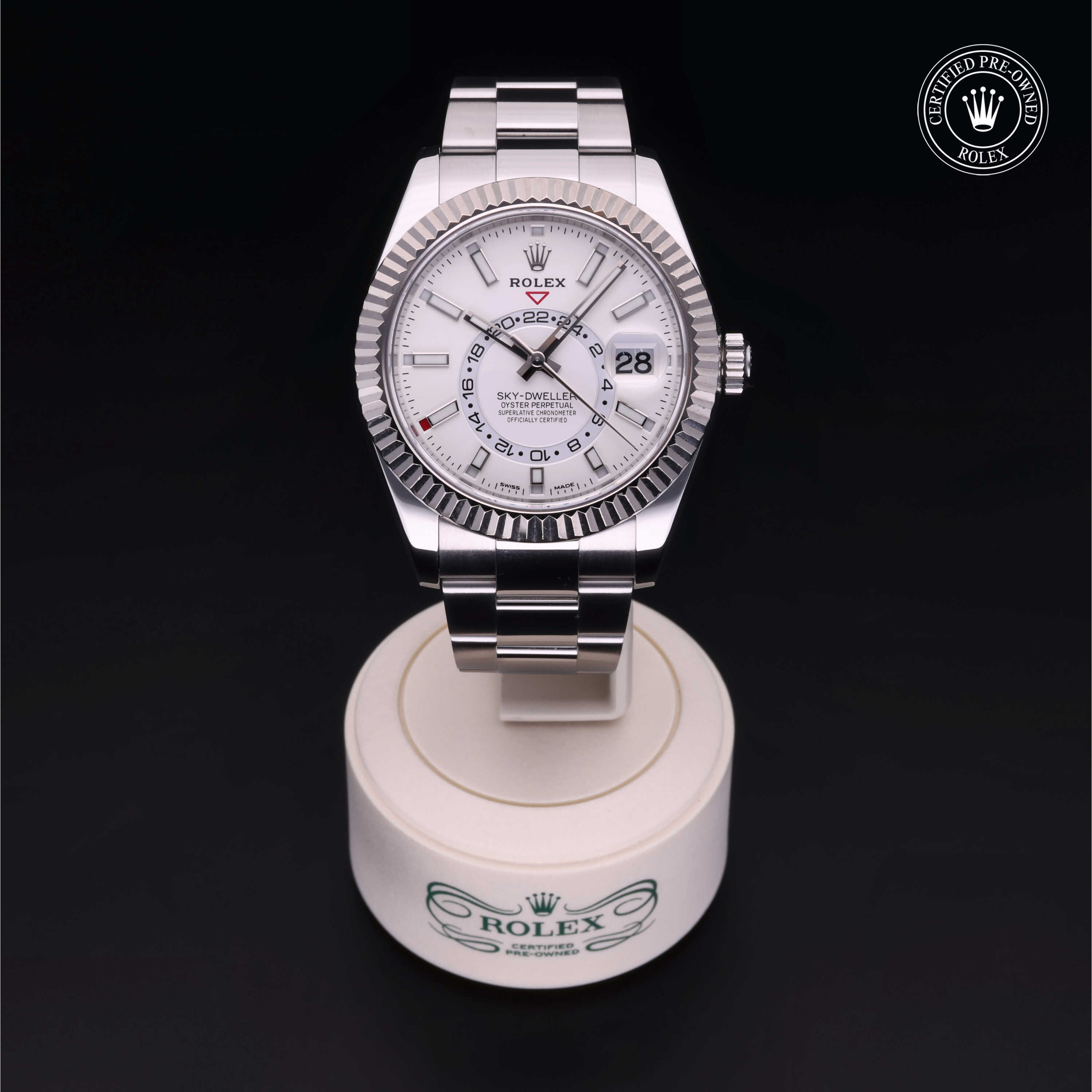 Rolex Sky-Dweller in Oystersteel and white gold M326934-0003 at Alson Jewelers