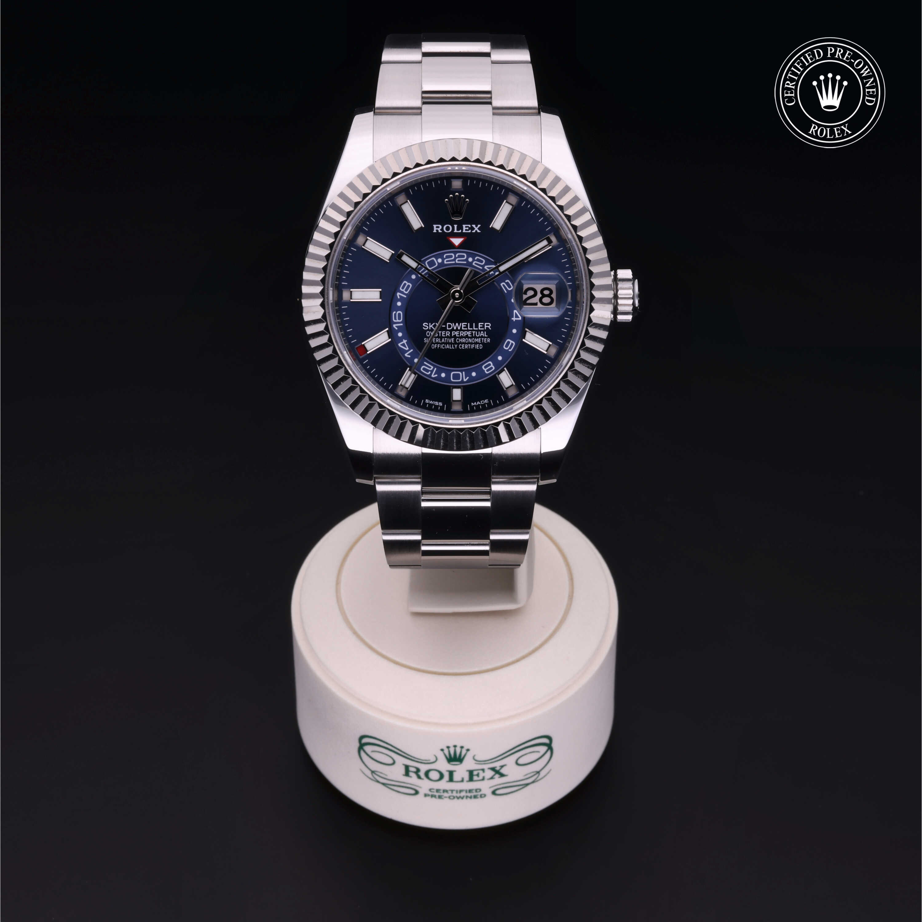 Rolex Sky-Dweller in Rolesor 18 Carat White M326934-0003 at Alson Jewelers