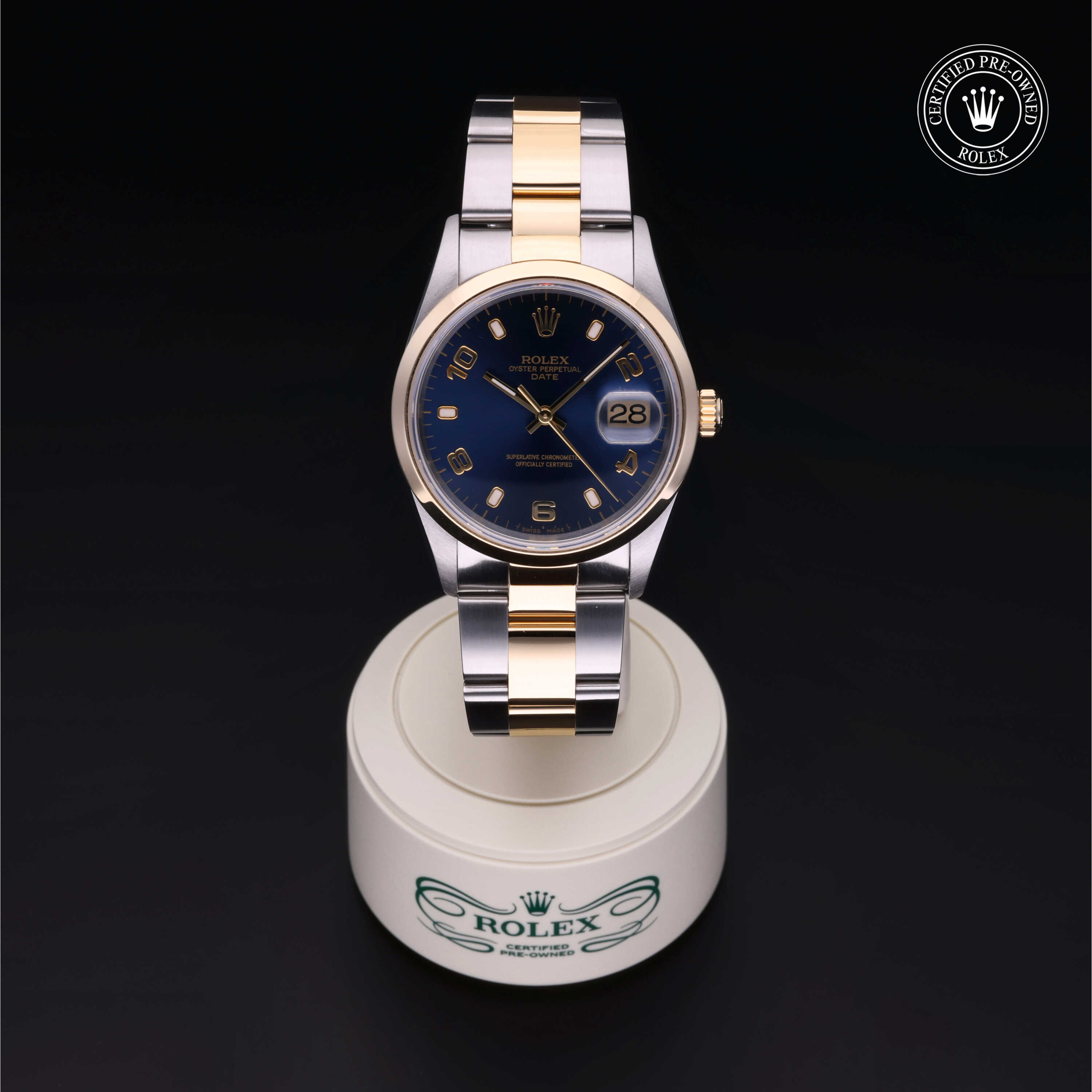 Rolex Oyster Perpetual in Rolesor 18 Carat Yellow M15203-0011 at Alson Jewelers