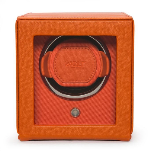 WOLF Cub Watch Winder With Cover In Orange