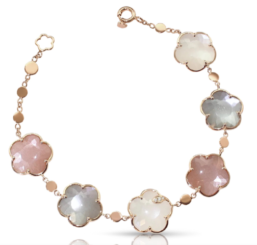 Pasquale Bruni 18K Rose Gold Bouquet Lunaire Moonstone & Diamond Bracelet